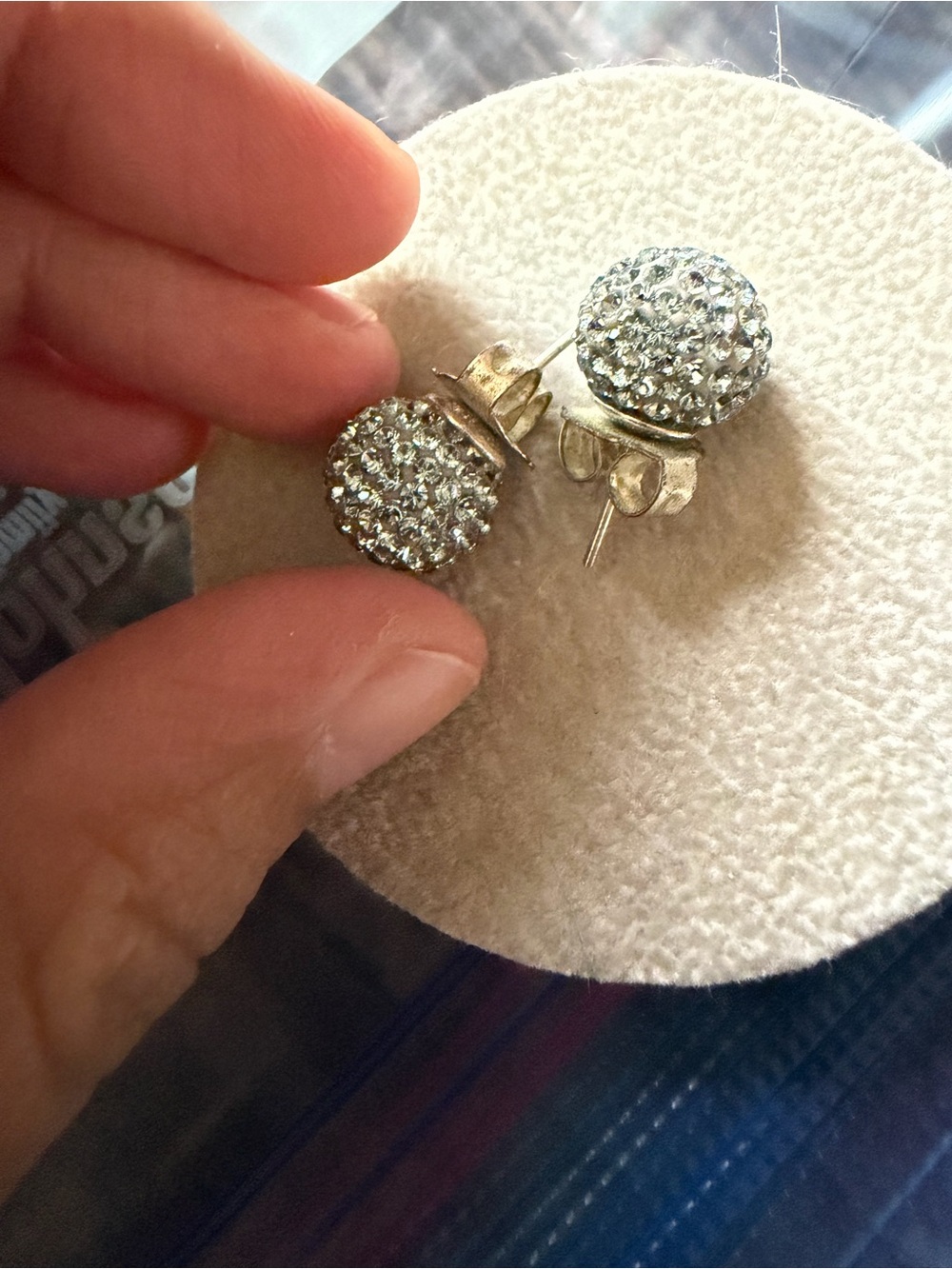 Hillberg & Berk Sparkle Ball Stud Earrings - Picture 6 of 8